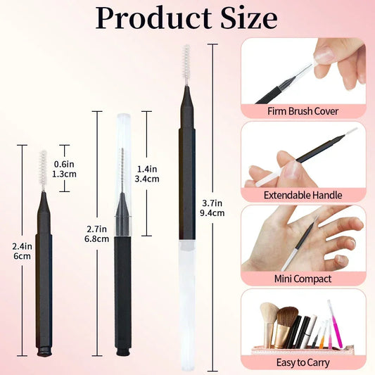 5/10/50PCS Mini Eyebrow Brush Brow Perm Brush Disposable Brow Lifting Brushes Bendable Micro Eyelash Brush Applicators Tools