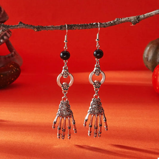 Halloween Skeleton Hand Drop Earrings