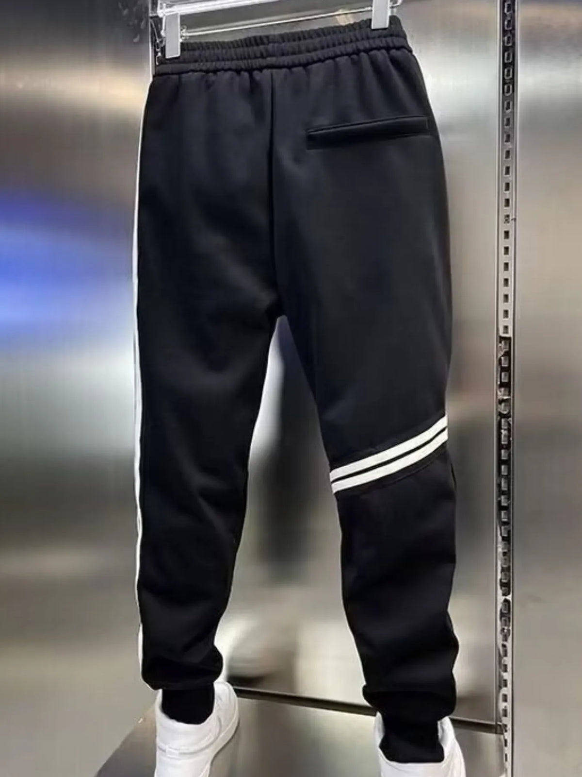Men's Plus Size Drawstring Striped Joggers