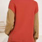 Halloween Glitter Ghost Patched Pattern Color Block Sweatshirt