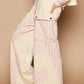 POL Crochet Contrast Drawstring Wide Leg Pants