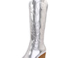 Melody Metallic Knee High Cowboy Boots