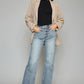 Kancan High Waist Raw Hem Cropped Wide Leg Jeans