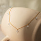 Stainless Steel Rhinestone Charm Necklace