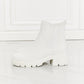 MMShoes Work For It Matte Lug Sole Chelsea Boots in White