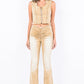 American Bazi V-Cut Ruched Flare Pants