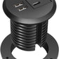 Desktop Power Grommet,Desk Grommet Outlet 2 Inch Hole,Power Grommet with USB, Easy Access to 1 Power Source along with 2 USB Power Port Connections(White)