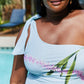 Marina West Swim Vacay Mode One Shoulder Swimsuit in Pastel Blue