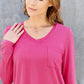 Basic Bae Full Size V-Neck Long Sleeve Top