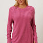 Basic Bae Full Size Ribbed Thumbhole Sleeve T-Shirt