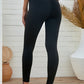 Double Take Wide Waistband Distressed Slim Fit Leggings