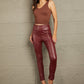 Ivy Lane PU High Waist Straight Pants