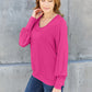 Basic Bae Full Size V-Neck Lantern Sleeve Top