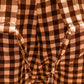 Full Size Plaid Round Neck Half Sleeve Top and Pants Set