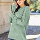 Basic Bae Full Size Ribbed Round Neck Long Sleeve Knit Top