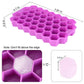 Ice Cube Tray, Set of 2 Honeycomb Shape Silicone Ice Cube Mold with Lid Storage