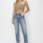 RISEN Full Size High Waist Distressed Cropped Jeans