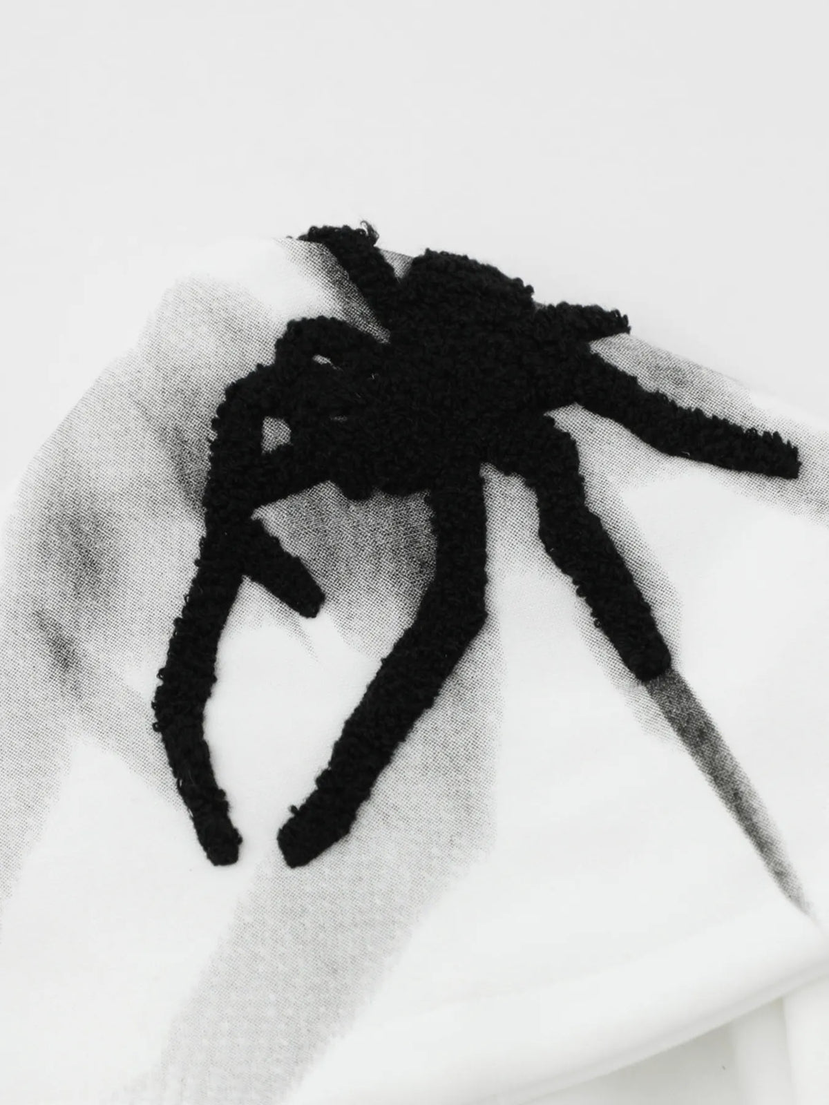 Men's Spider Graphic Oversized Hoodie with Side Button Details