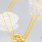 Linked Ring Pendant Chain Necklace