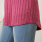 Basic Bae Full Size Ribbed Thumbhole Sleeve T-Shirt
