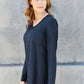 Basic Bae Full Size V-Neck Long Sleeve Top