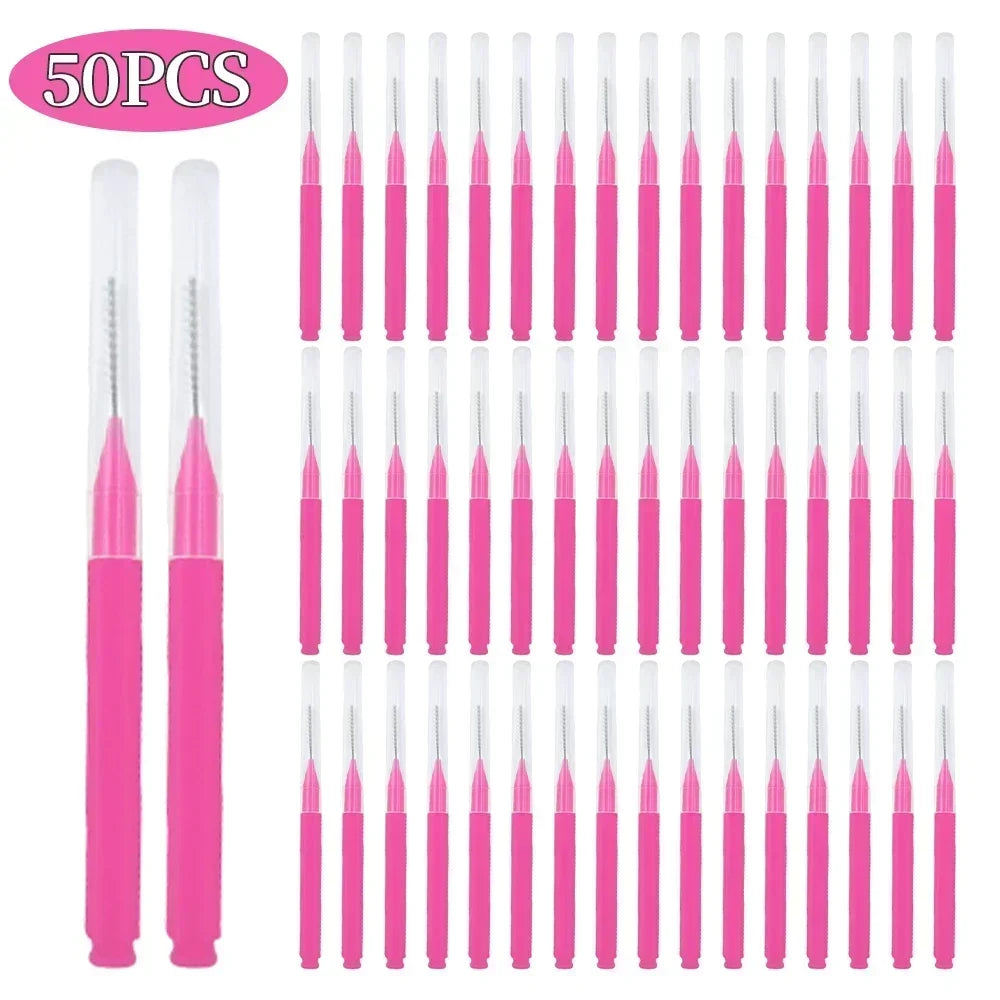 5/10/50PCS Mini Eyebrow Brush Brow Perm Brush Disposable Brow Lifting Brushes Bendable Micro Eyelash Brush Applicators Tools