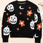 Halloween Gothic Pattern Long Sleeve Sweater