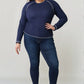 Basic Bae Long Raglan Sleeve Round Neck Top
