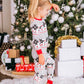 Snowflake Pattern Top and Pants Set