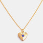 Zircon Heart Shape 14K Gold-Plated Pendant Necklace