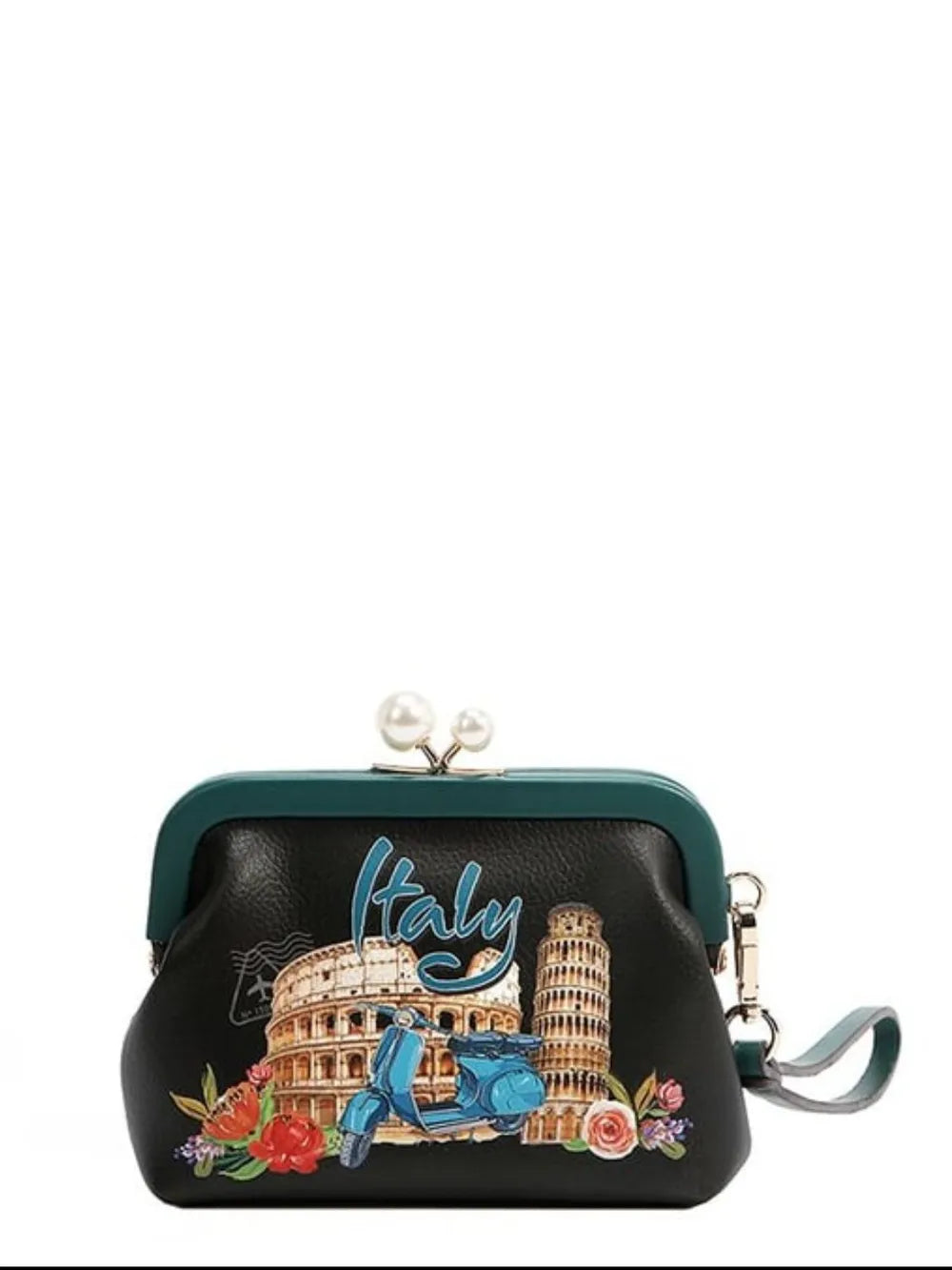 Nicole Lee USA Chelsea Pearl Kiss-Lock Coin Purse