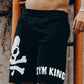 Men's Skull Drawstring Shorts