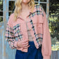 Hailey & Co Plaid Mixed Cropped Jacket