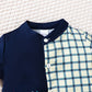 Children's Hat Dinosaur Plaid Button Up Top and Shorts 3-Piece Set