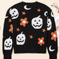 Halloween Gothic Pattern Long Sleeve Sweater
