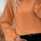 Cable-Knit Turtleneck Long Sleeve Sweater