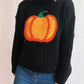 Pumpkin Turtleneck Long Sleeve Sweater
