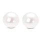 14K Gold Round White Saltwater Akoya Cultured Pearl Stud Earrings AAA+ Quality - Choice of MM Size