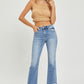 RISEN Full Size Frayed Hem Cropped Straight Jeans