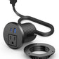 Desktop Power Grommet,Desk Grommet Outlet 2 Inch Hole,Power Grommet with USB, Easy Access to 1 Power Source along with 2 USB Power Port Connections(White)