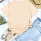 Corn Letter Graphic Cuffed Tee