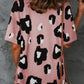 Leopard Round Neck Half Sleeve T-Shirt