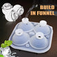3D Rose Ice Molds 2.5 Inch, Large Ice Cube Trays, Make 4 Giant Cute Flower Shape Ice, Silicone Rubber Fun Big Ice Ball Maker
