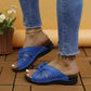 Tied Open Toe Low Heel Sandals
