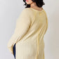 Basic Bae Full Size Ribbed Round Neck Slit T-Shirt