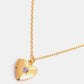 Zircon Heart Shape 14K Gold-Plated Pendant Necklace