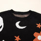 Halloween Gothic Pattern Long Sleeve Sweater