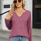 Notched Long Sleeve T-Shirt