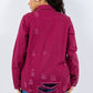 American Bazi Distressed Button Up Long Sleeve Denim Jacket
