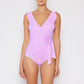 Marina West Swim Full Size Float On Ruffle Faux Wrap One-Piece in Carnation Pink